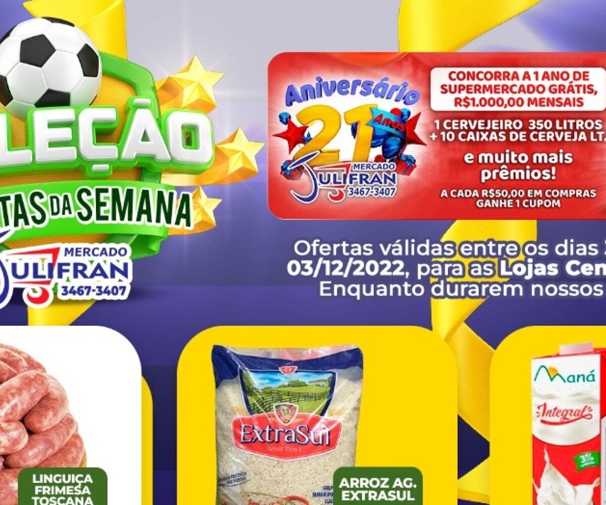 Picanha no kit churrasco do bolão da Copa do Mercado Julifran jogos do  Brasil, veja como PARTICIPAR - Fátima News