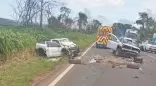 Veículos bateram de frente. Foto: Reprodução / WhatsApp redação