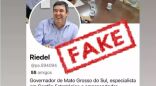 Por meio de story, governador Eduardo Riedel (PSDB) comunica que criminosos criaram perfil falso com seu nome e foto (Imagem: Reprodução/Redes sociais).