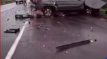 Acidente com vítimas fatais, entre o km 702 e 704, da BR-163, em Rio Verde do Mato Grosso - Reprodução