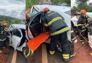 Acidente entre carro e caminhonete deixa um morto em cidade de MS