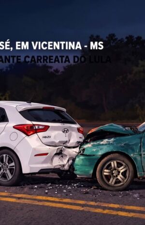 Grave acidente durante carreata em apoio a Lula deixa feridos na MS-147 na entrada São José