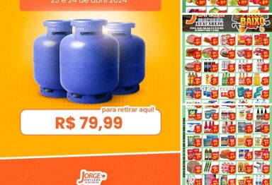 Com gás a R$ 79,99, veja as OFERTAS desta quarta e quinta VERDE do Jorge Mercado em Fátima do Sul