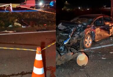 Acidente grave entre três carros deixa uma pessoa morta na BR-163 (vídeo)
