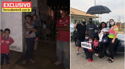 O empresário Eliel Moreira, seu Claudemir e sua família