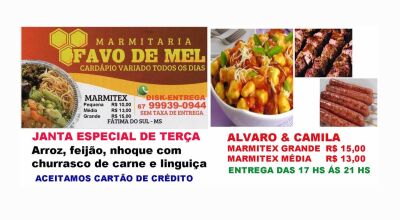 Entrega será das 17 hs às 21 hs