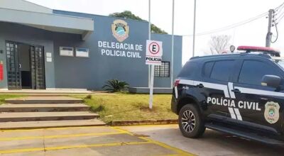 Fachada da Delegacia de Polícia Civil, em Amambaí, onde morte foi registrada (Foto: Arquivo/A Gazeta News)