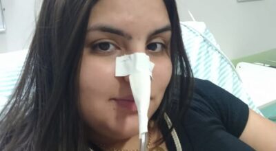 Jaynne durante uma internação - Crédito: Arquivo Pessoal