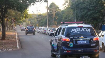 Viaturas da Polícia Militar nas ruas de Campo Grande (Foto: Paulo Francis | Arquivo) - CREDITO: CAMPO GRANDE NEWS