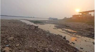 Morador registra seca no rio (Fala Povo Midiamax)