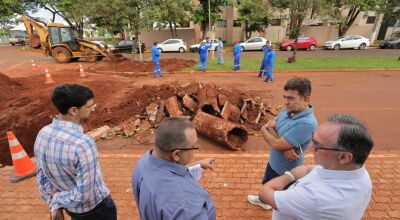 Marçal Filho vistoria segunda etapa de obras para eliminar alagamentos no Parque Alvorada. Foto: A. Frota