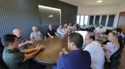  Momento de oficialização do convênio foi bastante celebrado pelo prefeito Marçal Filho, vice-governador José Carlos Barbosa, presidente da Câmara Liandra Brambilla e representantes de instituições diversas