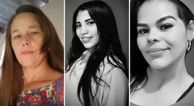 Da esquerda para a direita: Ana Carolina Goes, Adrielle Encarnação Rodrigues e Nathália Rodrigues Nogueira, vítimas de feminicídio em Mato Grosso do Sul (Foto: Reprodução)