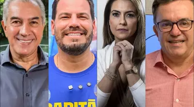 Reinaldo Azambuja, Capitão Contar, Soraya Thronicke e Vander Loubet - Redes Sociais/PT/Folha de S.Paulo