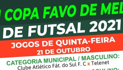 Confira os jogos desta quinta-feira da I Copa Favo de Mel em Fátima do Sul