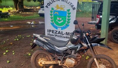 Polícia Militar em Ipezal recupera moto Honda Broz furtada em Jateí