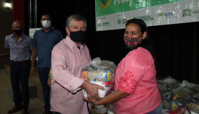 Jateí é contemplado com programa 'Agro Fraterno' e entrega 100 cestas básicas, VEJA FOTOS