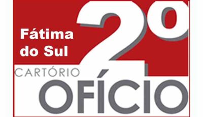 Cartório do 2&ordm; Oficio de Fátima do Sul-MS informa o Edital de Proclamas