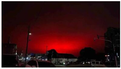 Céu fica vermelho em Zhoushan, na China, e assusta moradores