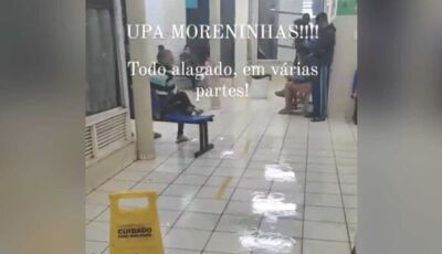 UPA Moreninhas de Campo Grande 'fica embaixo d'água' durante tempestade (vídeo)