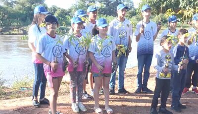 Plantio de mudas de árvores em Fátima do Sul reuniu 15 entidades e atraiu mais de 120 pessoas