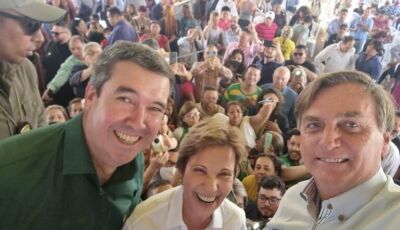 Bolsonaro elogia Tereza Cristina e crava apoio a Eduardo Riedel