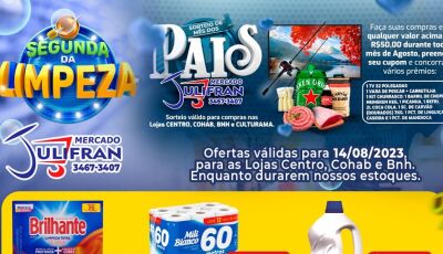 Confira as OFERTAS da Segunda da Limpeza do Mercado Julifran em Fátima do Sul