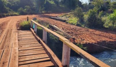 Iniciada construção da ponte de concreto sobre o Córrego Pombinho, em Três Lagoas