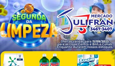 Confira as OFERTAS da Segunda da Limpeza do Mercado Julifran em Fátima do Sul