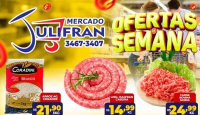 Confira as OFERTAS DA SEMANA e neste sábado tem o Dia 'J' no Mercado Julifran em Fátima do Sul