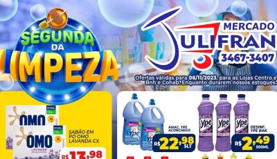 Confira as OFERTAS da Segunda da Limpeza no Mercado Julifran em Fátima do Sul