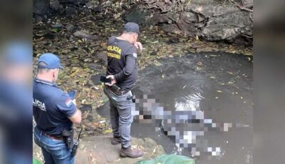 Corpo encontrado em córrego da fronteira de MS é de fugitivo da polícia 