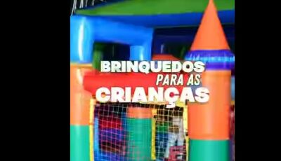 Alô criançada, a Praça tá repleto de brinquedos a partir de HOJE dia 20 em Fátima do Sul