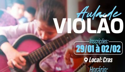 Inscrições abertas para aula de violão para crianças e adolescentes, veja como fazer em Vicentina