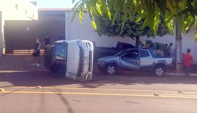 Grave Acidente Deixa Veículo Tombado na Av. 09 de Julho de Fátima do Sul