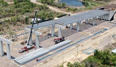 Com avanço, obra da ponte da Rota Bioceânica está 43,6% concluída nas duas margens do Rio Paraguai