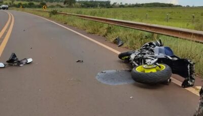 Homem morre ao colidir moto esportiva com guard rail em MS