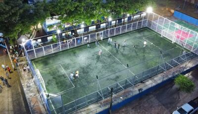 Camapuã recebe nova arena esportiva parte do programa MS Bom de Bola