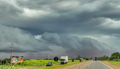 Inmet alerta 12 cidades de MS para ventos de até 60 km/h e chuvas intensas; CONFIRA