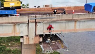 Governo de MS avança nos reparos da ponte sobre o rio Paraguai