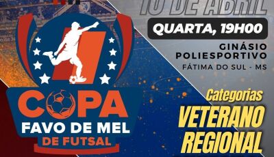 Prefeitura abre nesta quarta-feira, às 19h, mais uma Copa Favo de Mel de Futsal em Fátima do Sul