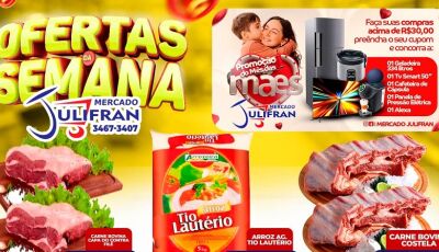Ofertas da semana com muitas promoções você encontra no Mercado Julifran em Fátima do Sul; CONFIRA