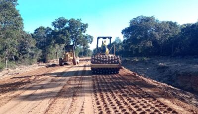Para fortalecer logística, Governo de MS realiza obra em importante estrada de Coxim