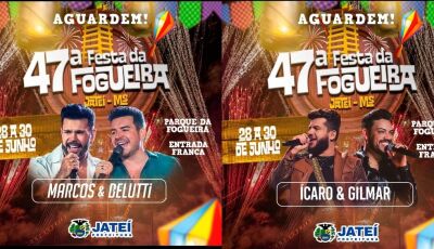 Marcos & Belutti e Ícaro & Gilmar são confirmados como atrações da 47ª Festa da Fogueira 