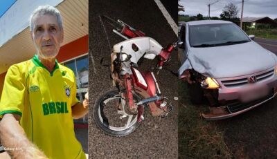 Deodápolis de luto, Pedreiro de 61 anos é vítima fatal de acidente na BR 376 envolvendo carro e moto