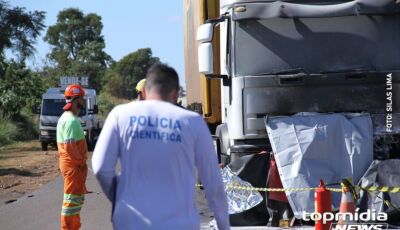 Motociclista morre em acidente com carreta na BR-163 em MS