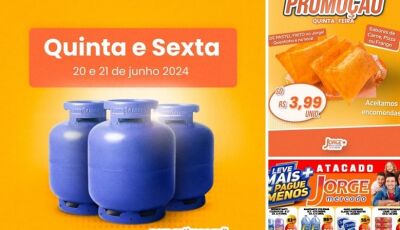 HOJE tem gás a R$ 82,99 e pastel a R$ 3,99 e muitas OFERTAS no Jorge Mercado em Fátima do Sul