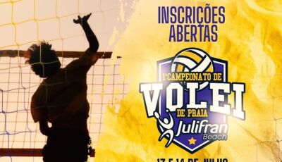 Inscrições abertas para o 1&ordm; Campeonato Vôlei de Praia no Julifran Beach em Fátima do Sul