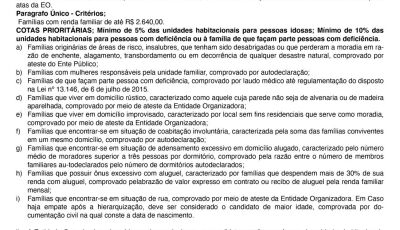 EDITAL: Associação de Apoio a Habitação e Reforma Urbana do Mato Grosso do Sul