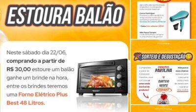 SABADOUUU com estoura Balão, degustação, sorteios e muitas OFERTAS no Jorge Mercado em Fátima do Sul